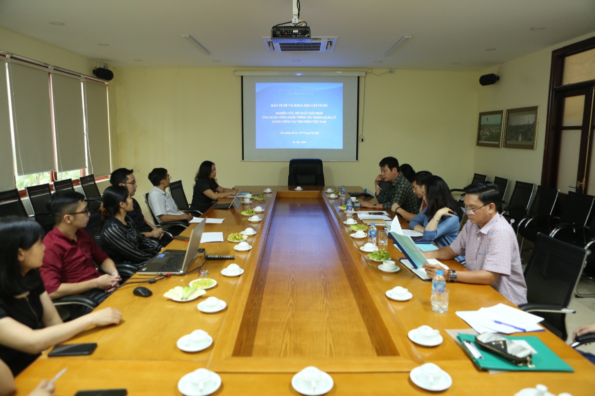 Nghiệm thu đề tài cấp cơ sở nghiên cứu, đề xuất giải pháp ứng dụng công nghệ thông tin trong quản lý hành chính tại viện phim Việt Nam