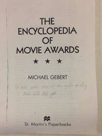 The Encyclopedia of Movie Awards/ Từ điển bách khoa toàn thư về các giải thưởng điện ảnh