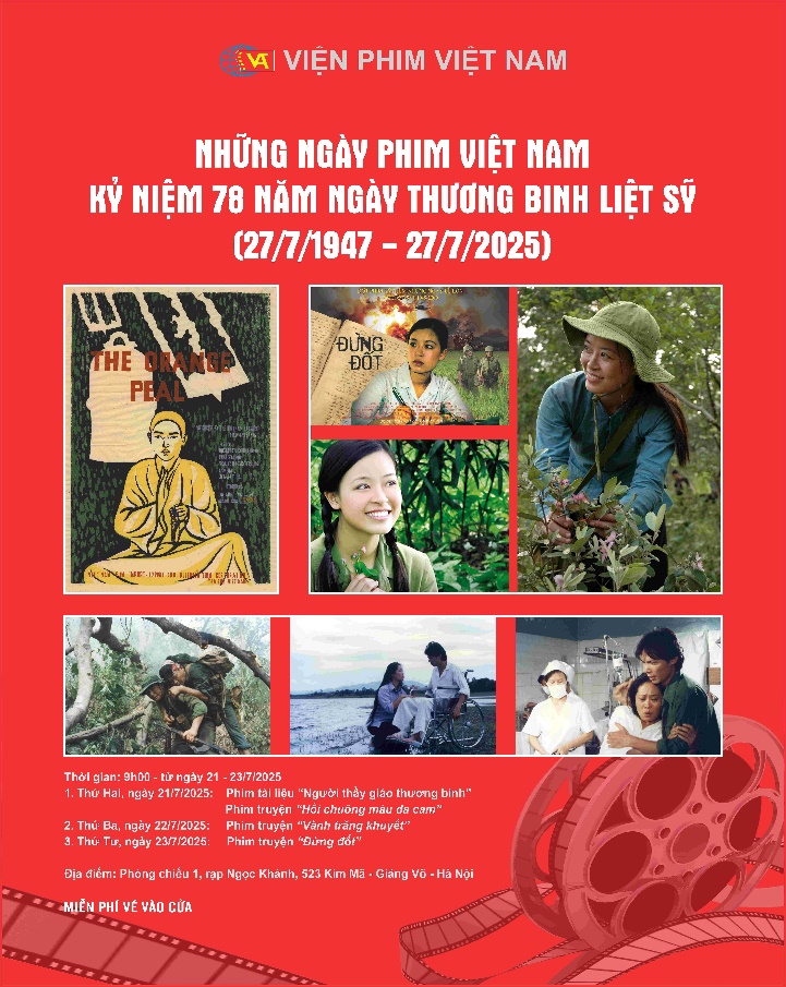 Những ngày phim Nam kỷ niệm 78 năm ngày Thương binh liệt sĩ (27/7/1947 - 27/7/2025)