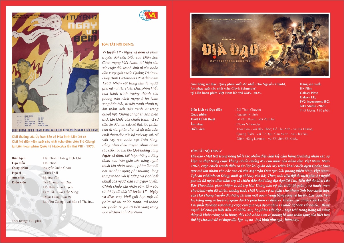 Một số áp phích giới thiệu phim trong Chương trình chiếu phim Chào mừng Đại hội đại biểu toàn quốc lần thứ XIV của Đảng