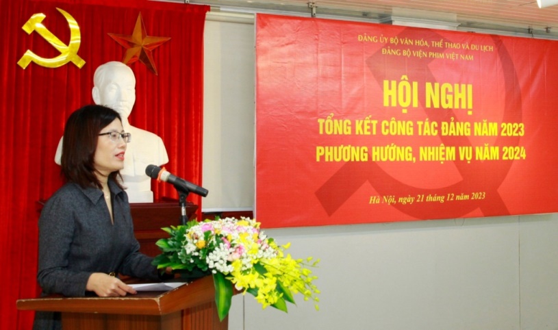 Đảng Bộ Viện Phim Việt Nam nhận giấy khen tổ chức Đảng hoàn thành xuất sắc nhiệm vụ năm 2023