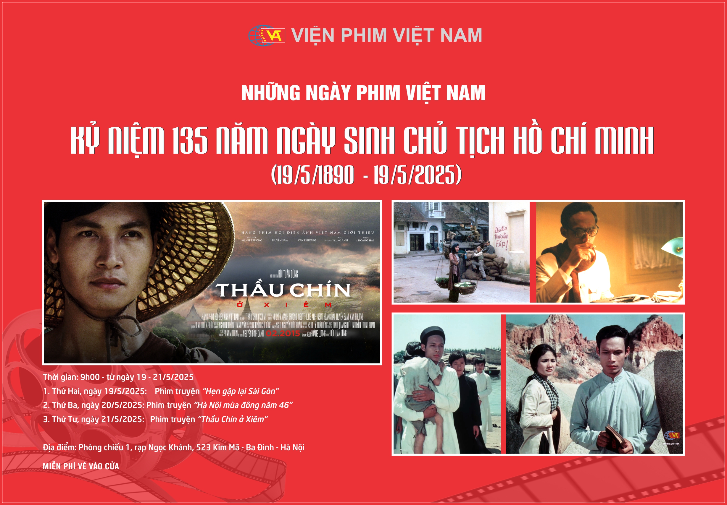Những ngày phim Việt Nam kỷ niệm 135 năm ngày sinh Chủ tịch Hồ Chí Minh (19/5/1890 - 19/5/2025)