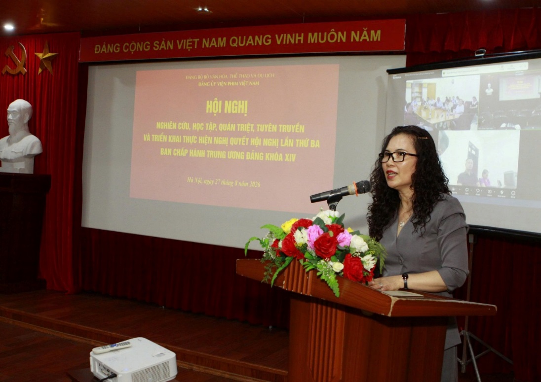 Viện Phim Việt Nam tổ chức Nghiên cứu, học tập, quán triệt, tuyên truyền và triển khai thực hiện Nghị quyết Hội nghị lần thứ ba Ban chấp hành Trung ương Đảng khóa XIV