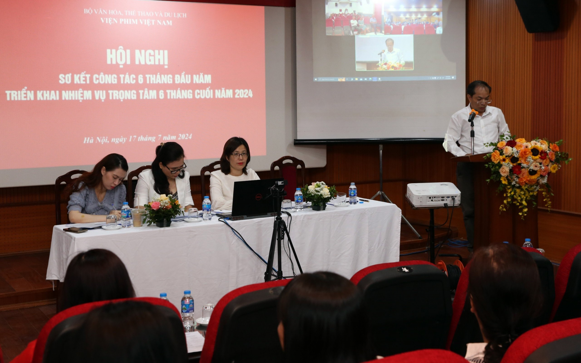Hội nghị sơ kết 6 tháng đầu năm, triển khai nhiệm vụ trọng tâm 6 tháng cuối năm 2024 của Viện Phim Việt Nam
