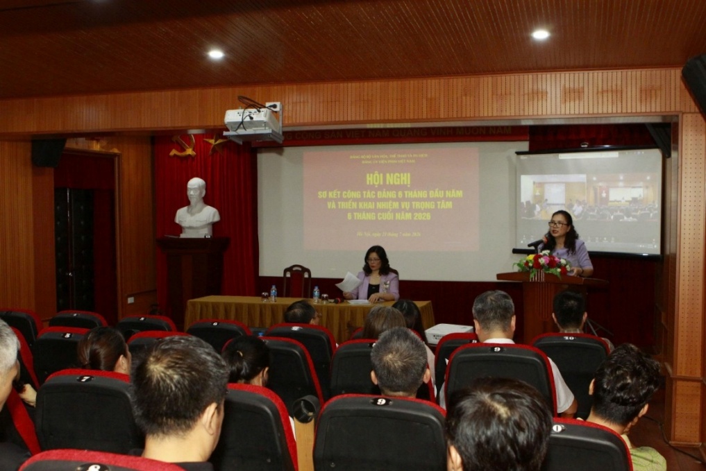 Đảng ủy Viện Phim Việt Nam tổ chức Hội nghị sơ kết công tác 6 tháng đầu năm và triển khai nhiệm vụ trọng tâm 6 tháng cuối năm 2026