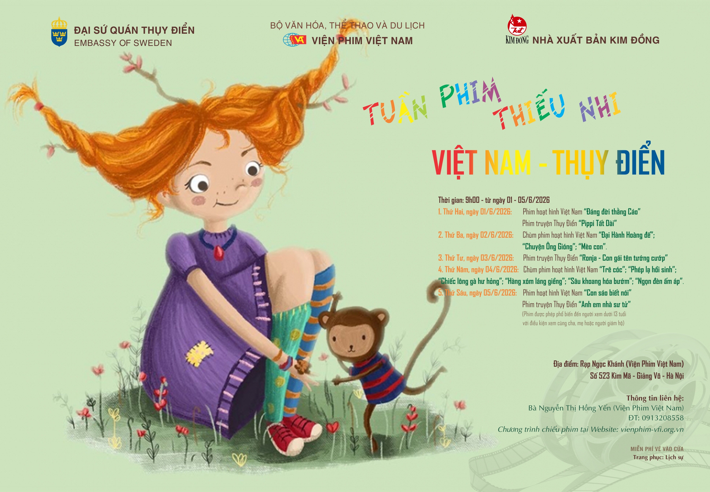 Tuần phim Thiếu nhi Việt Nam - Thụy Điển chào mừng Ngày Quốc tế Thiếu nhi